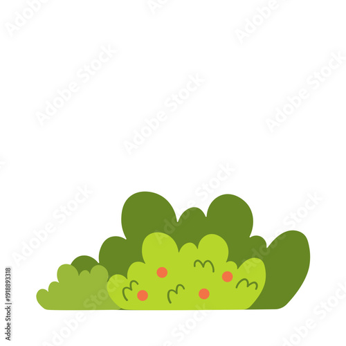 Cartoon Green Bush Illustration