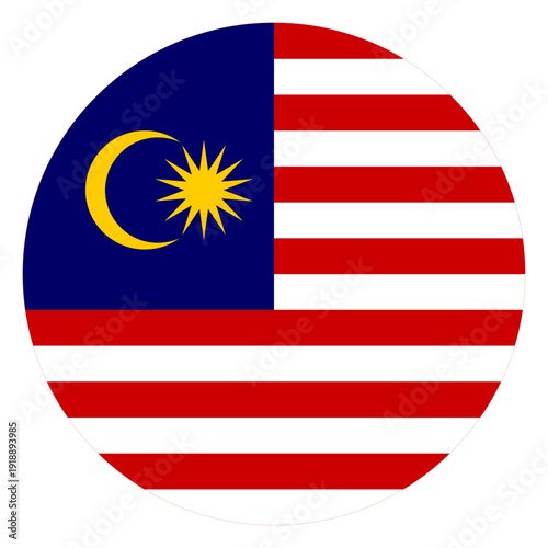 Circle Malaysia Flag Asian Country