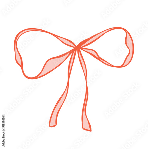 Εκτύπωση καμβά Hand drawn vintage whimsical bow
