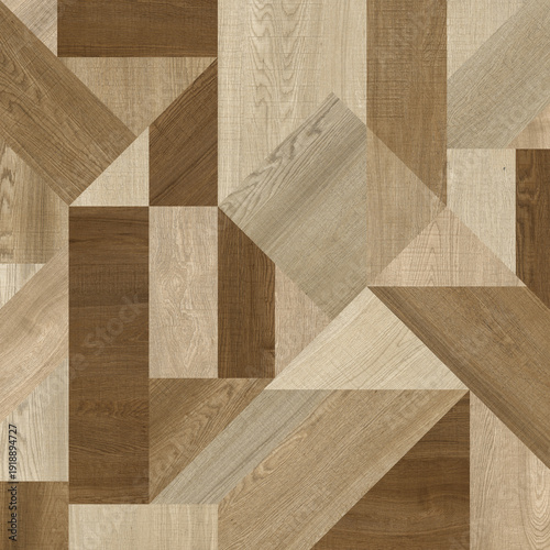 Modern seamless geometric pattern with natural textures: marble, wood, stone, cement, terrazzo. Ideal for interior design, wallpaper, packaging, textiles, tiles, and parquet flooring.