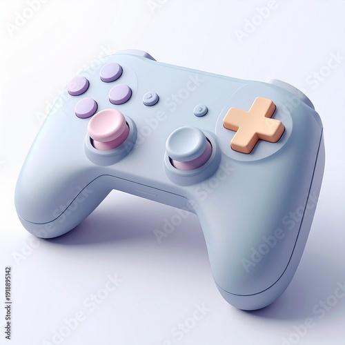 Modern pastel gaming controller for console or PC gaming