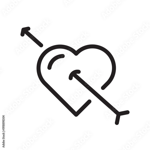 Heart with Cupid's Arrow Icon