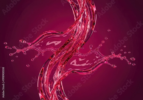 Vibrant pink liquid splash