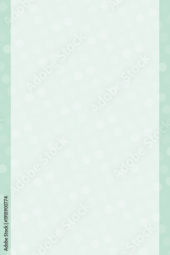 Pastel Mint Green Polka Dot Background with Copy Space, High Resolution Soft Nuance Color Texture, Vertical Full Frame, 余白のある使いやすいドット背景縦長