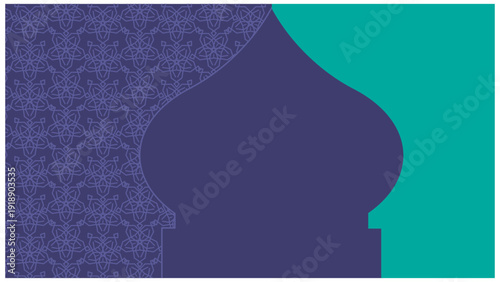 Elegant Islamic ornament ramadan and eid mubarak background
