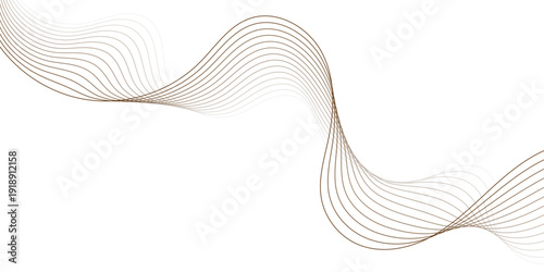Elegant Abstract Golden Wave Lines smooth flowing On Minimal clean White Background For Modern Design And Branding visuals.