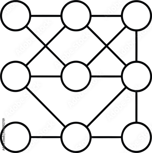 mycelium-network---line-art-vector-illustration on transparent background