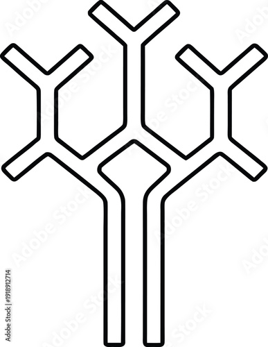 mycelium-network---line-art-vector-illustration on transparent background