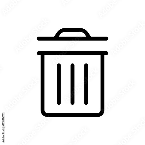 Trash can symbol representing the deletion or removal of a file