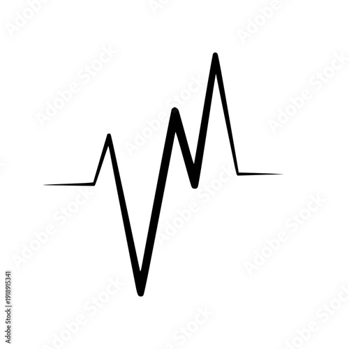 Abstract representation of a pulsating heartbeat waveform, symbolizing life, health, and medical monitoring