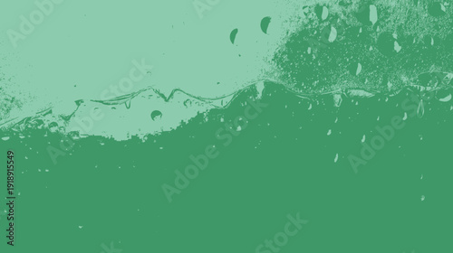 Abstract green background with a frothy, bubbly wave-like texture at the top, suggesting liquid movement or a dynamic surface.