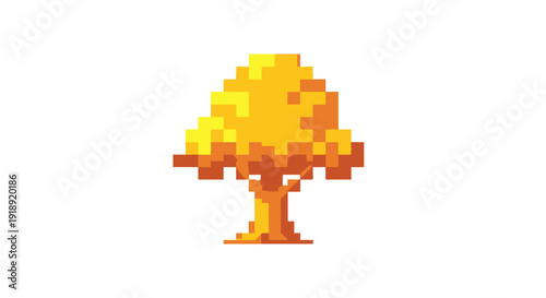 Pixel Art Explosion Mushroom Cloud.