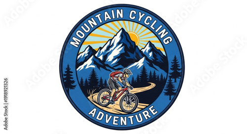 Mountain Cycling Adventure Logo Design.