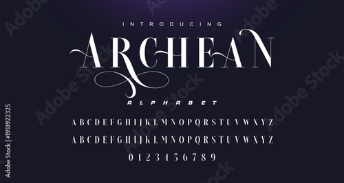 Typography beauty fashion elegant minimalist serif italic fonts decorative wedding vintage retro logos. Minimal luxury font alphabet logo. Vector illustration.