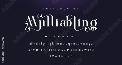 Typography beauty fashion elegant minimalist serif italic fonts decorative wedding vintage retro logos. Minimal luxury font alphabet logo. Vector illustration.