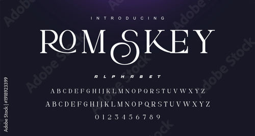 Typography beauty fashion elegant minimalist serif italic fonts decorative wedding vintage retro logos. Minimal luxury font alphabet logo. Vector illustration.