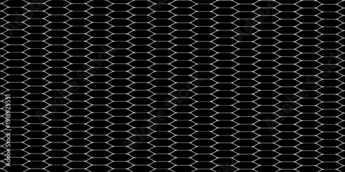 Black background. Dark hexagon carbon fiber texture. Navy blue honeycomb metal texture steel background. Web design template vector illustration EPS 10.