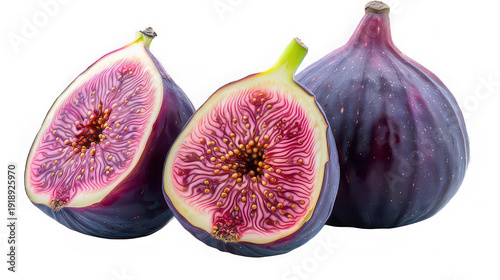 A vibrant display of fresh figs on a black background
