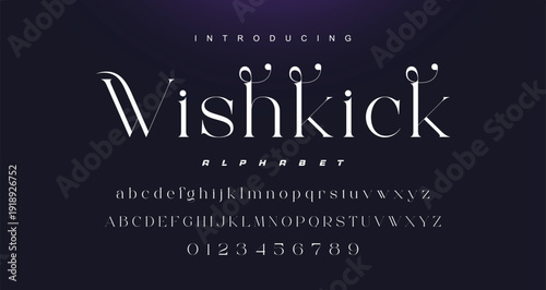 Typography beauty fashion elegant minimalist serif italic fonts decorative wedding vintage retro logos. Minimal luxury font alphabet logo. Vector illustration.