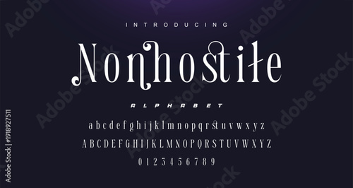 Typography beauty fashion elegant minimalist serif italic fonts decorative wedding vintage retro logos. Minimal luxury font alphabet logo. Vector illustration.