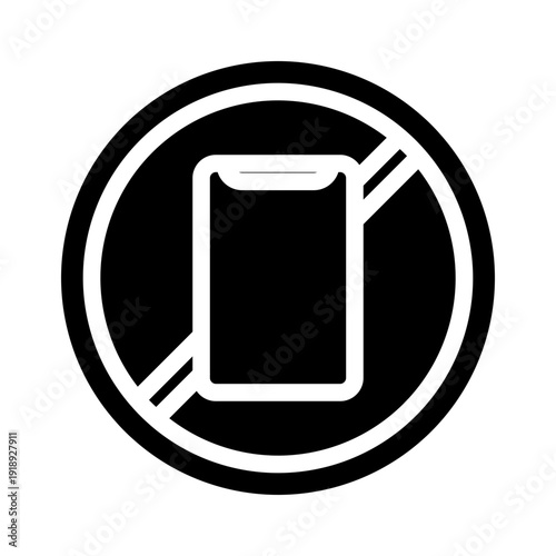 no phone glyph icon