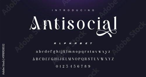 Typography beauty fashion elegant minimalist serif italic fonts decorative wedding vintage retro logos. Minimal luxury font alphabet logo. Vector illustration.