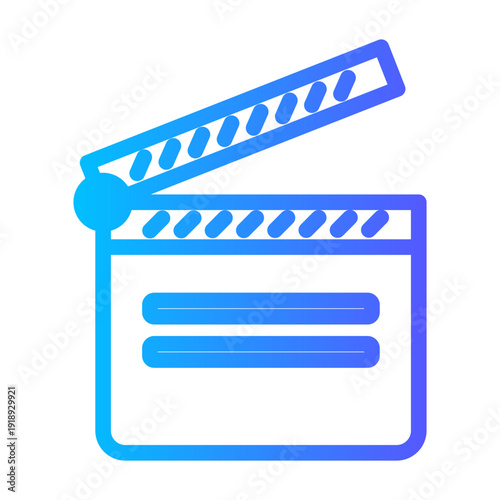 clapperboard gradient icon