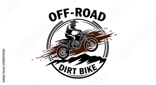 Off Road Dirt Bike Rider Logo.