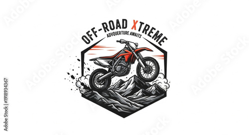 Off Road Extreme Dirt Bike Logo.
