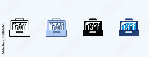 Equipment Multiple Icon Illustration Vector