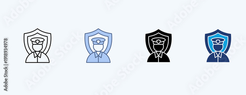 Security Multiple Icon Illustration Vector
