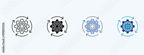 Operation Multiple Icon Illustration Vector