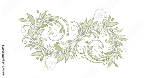 Ornate Floral Design Element.