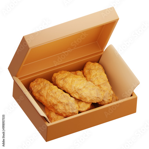 Fried Chicken in Cardboard Box