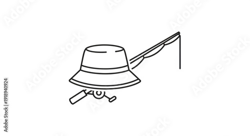 Pith Helmet with Chin Strap Illustration.