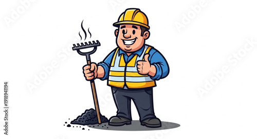 Plumber Holding Pipe Tool Smiling.