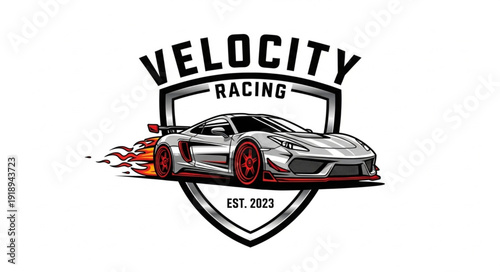 Racing Car Logo Design Concept.