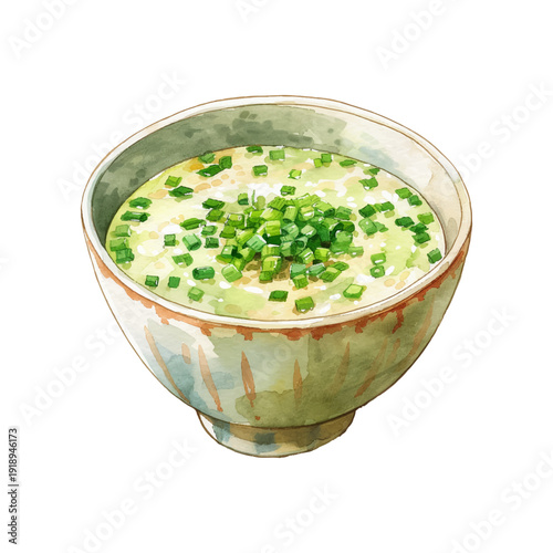 congee bowl hand drawn vector illustration