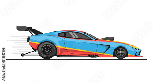 Racing Car Speed Motion Illustration.