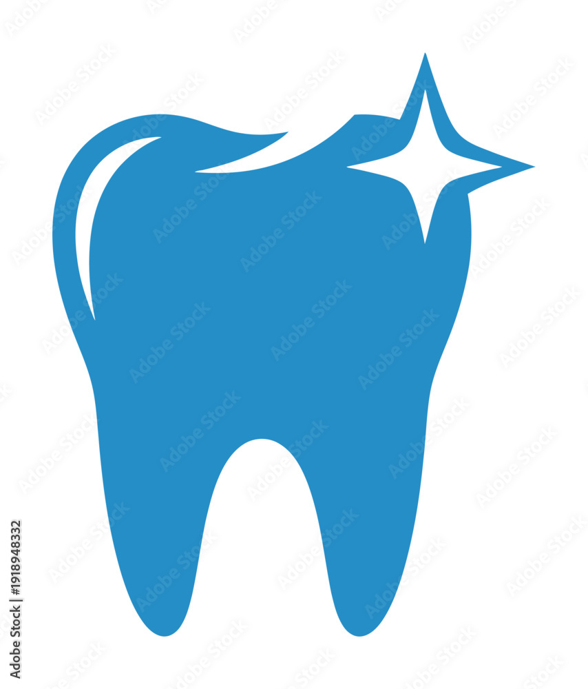 Obraz premium Sparkling Tooth Icon - Dental Clinic Logo