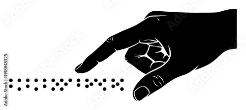 Braille Hand - Accessibility Vector Illustration