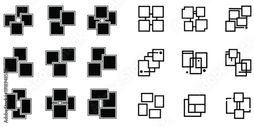 photo collage mockup frame .Image collage layout template set. Photo album or memory wall idea for bbanner, poster, mockup, flyer, brochure. Vector illustrauion