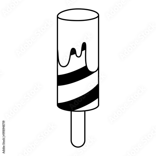 Ice cream vector icon. Waffle cone illustration sign. Ice lolly symbol. Frozen juice logo.
