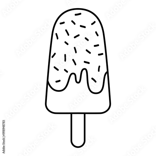 Ice cream vector icon. Waffle cone illustration sign. Ice lolly symbol. Frozen juice logo.