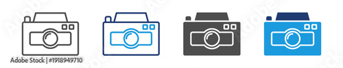 photography icon set multiple style