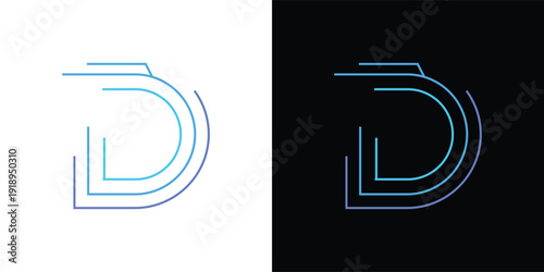 The letter 'D' with a touch of modern, minimalist digital elements