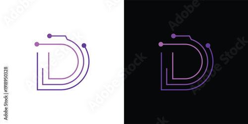 The letter 'D' with a touch of modern, minimalist digital elements