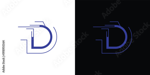 The letter 'D' with a touch of modern, minimalist digital elements