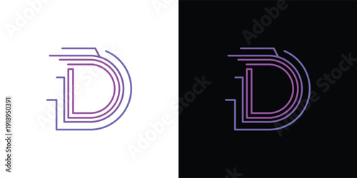 The letter 'D' with a touch of modern, minimalist digital elements