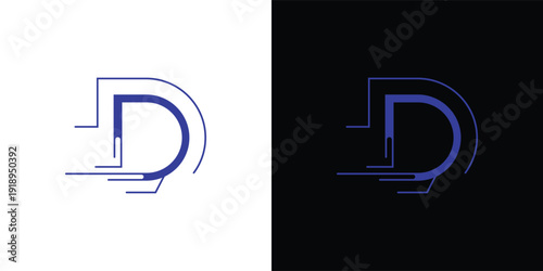 The letter 'D' with a touch of modern, minimalist digital elements